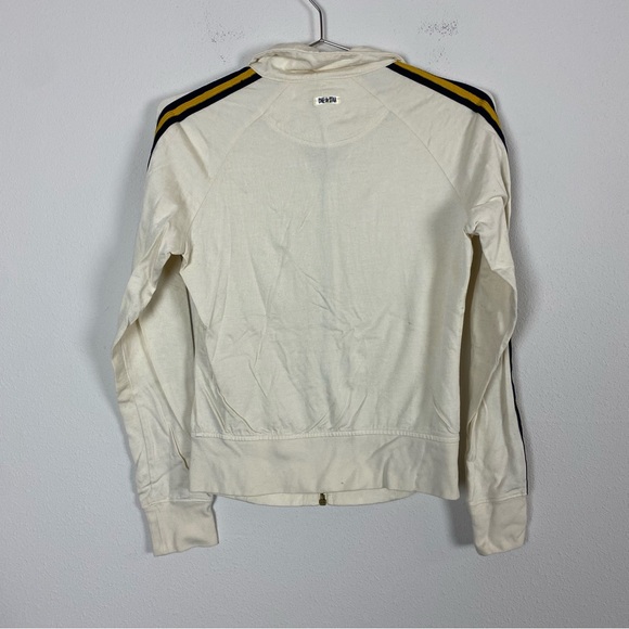 Converse One Star Cream Rockstar Arm Stripe Zip Up Sweater - Picture 2 of 7